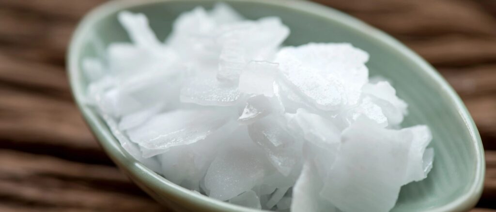 Industrial sodium hydroxide storage and packaging